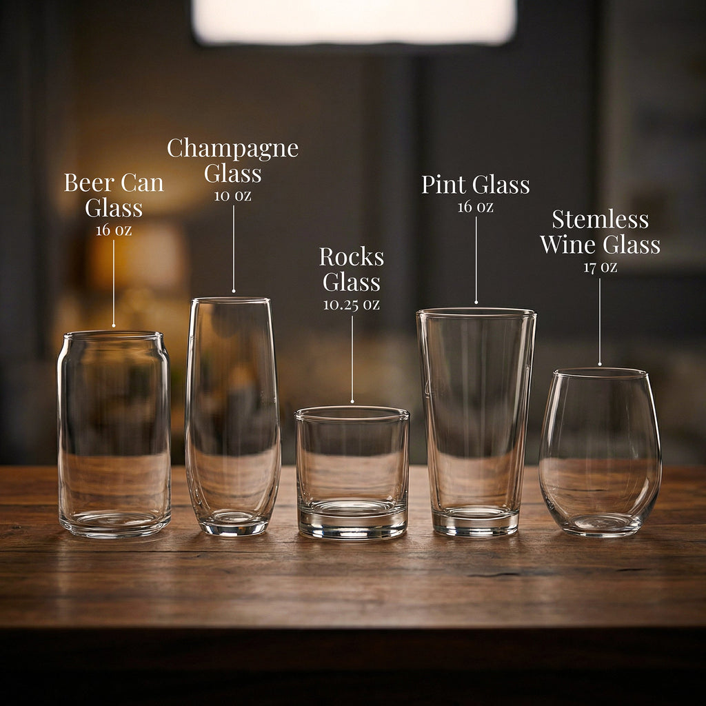 Blue Crab Laser Engraved Glasses - Coastal Gift