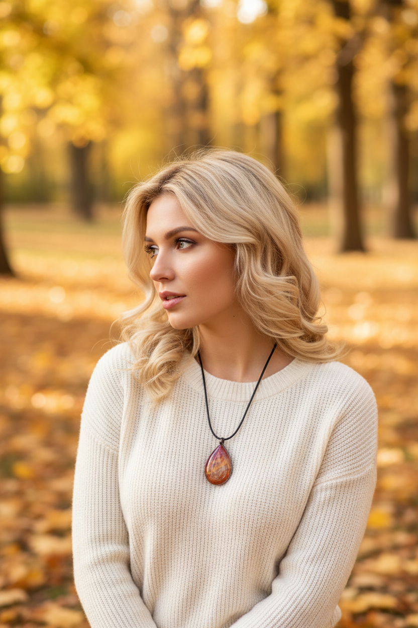 Autumn Resin Necklace